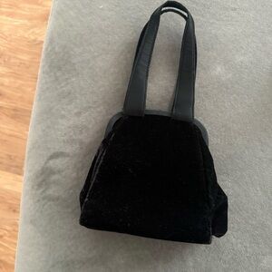 Vintage Elegant Black Velvet Handbag